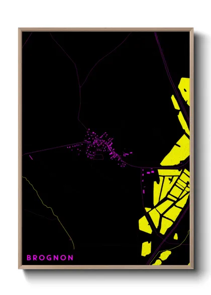 Une affiche de carte sur Brognon