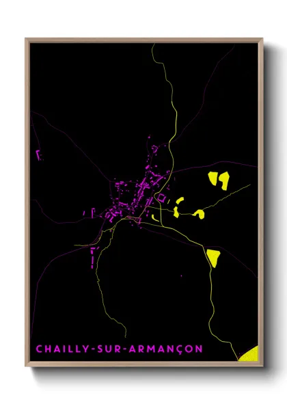 Une affiche de carte sur Chailly-sur-Armançon