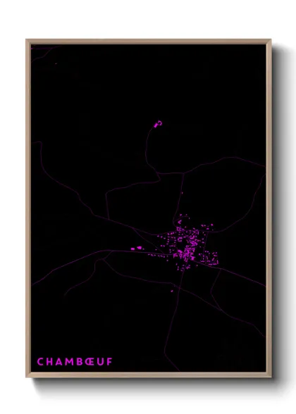 Une affiche de carte sur Chambœuf