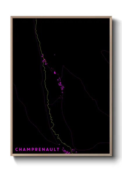 Une affiche de carte sur Champrenault