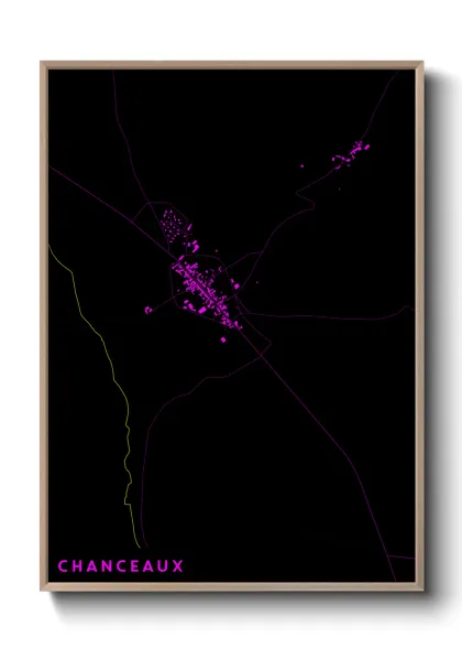 Une affiche de carte sur Chanceaux