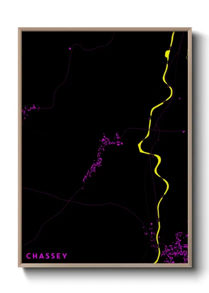 Une affiche de carte sur Chassey