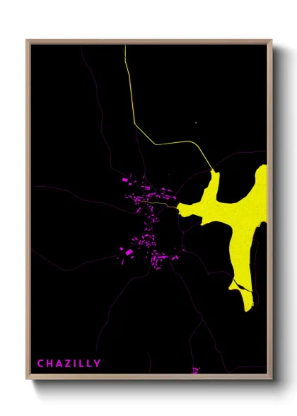 Une affiche de carte sur Chazilly