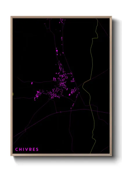 Une affiche de carte sur Chivres