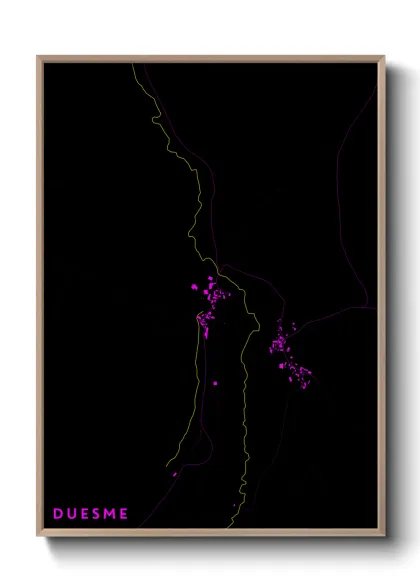 Une affiche de carte sur Duesme