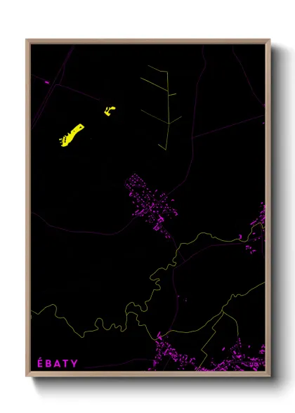 Une affiche de carte sur Ébaty