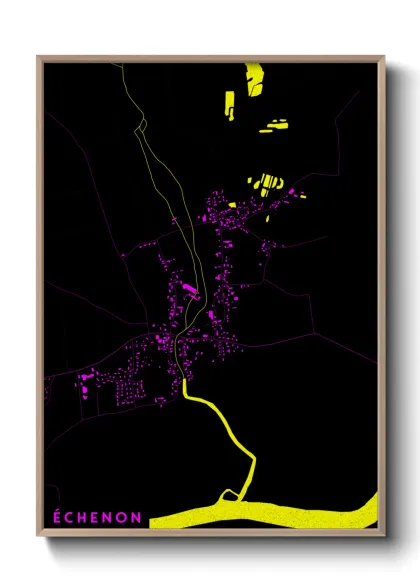 Une affiche de carte sur Échenon