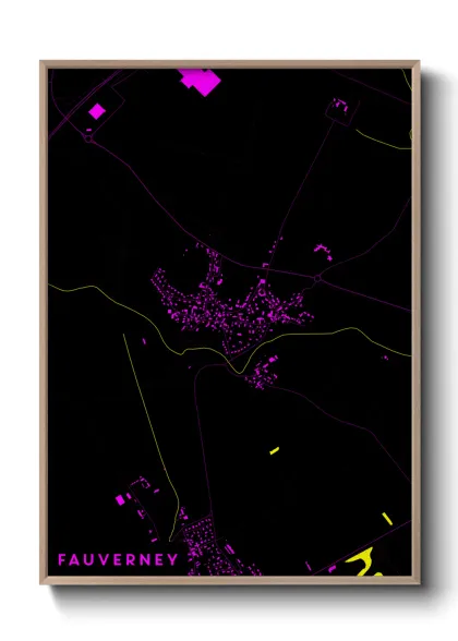 Une affiche de carte sur Fauverney