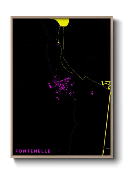 Une affiche de carte sur Fontenelle