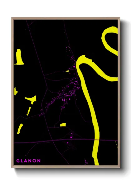 Une affiche de carte sur Glanon