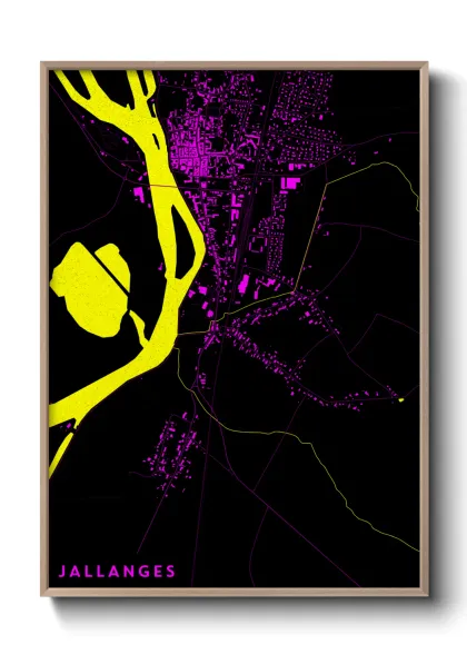 Une affiche de carte sur Jallanges
