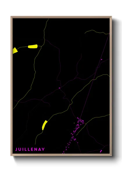 Une affiche de carte sur Juillenay