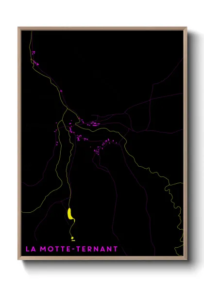 Une affiche de carte sur La Motte-Ternant