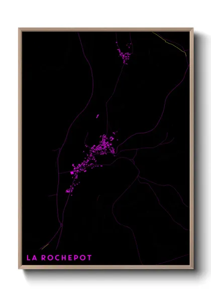 Une affiche de carte sur La Rochepot