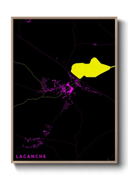 Une affiche de carte sur Lacanche