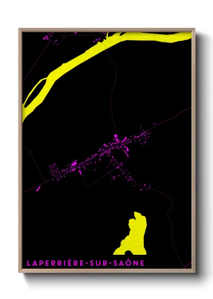 Une affiche de carte sur Laperrière-sur-Saône