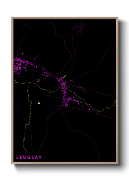 Une affiche de carte sur Leuglay