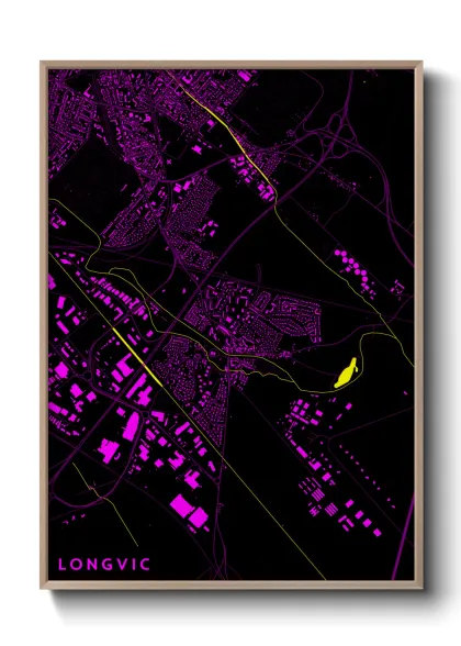 Une affiche de carte sur Longvic