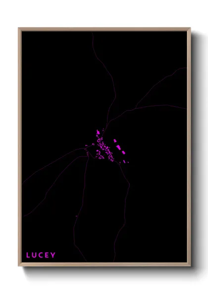 Une affiche de carte sur Lucey