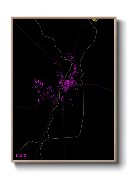 Une affiche de carte sur Lux