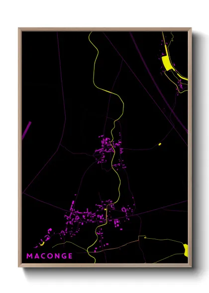 Une affiche de carte sur Maconge