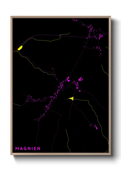 Une affiche de carte sur Magnien