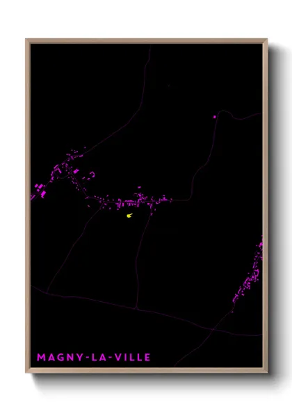 Une affiche de carte sur Magny-la-Ville