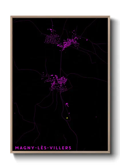 Une affiche de carte sur Magny-lès-Villers