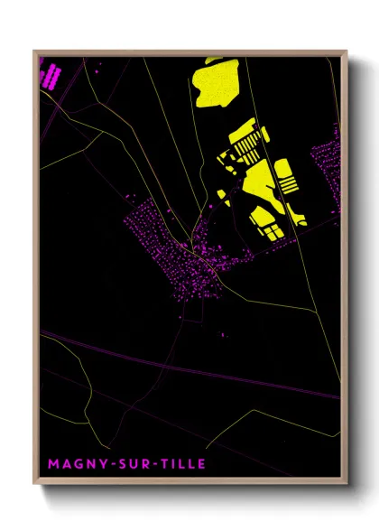 Une affiche de carte sur Magny-sur-Tille