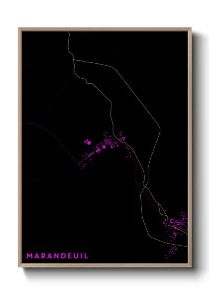 Une affiche de carte sur Marandeuil