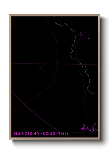 Une affiche de carte sur Marcigny-sous-Thil