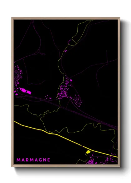 Une affiche de carte sur Marmagne