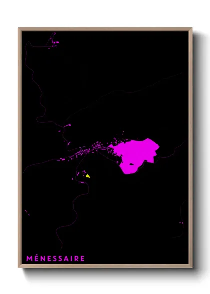 Une affiche de carte sur Ménessaire