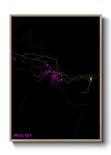 Une affiche de carte sur Moloy