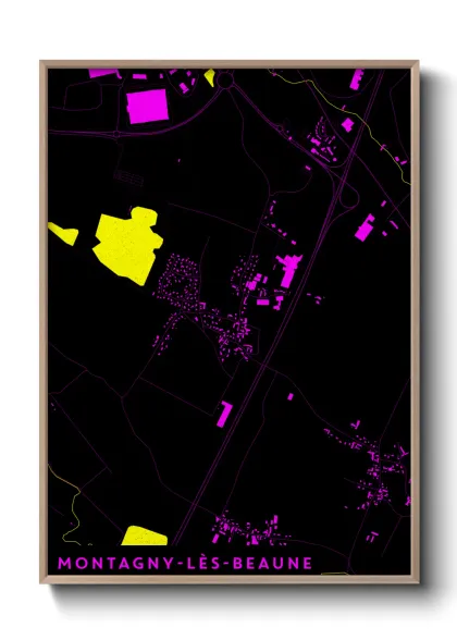 Une affiche de carte sur Montagny-lès-Beaune