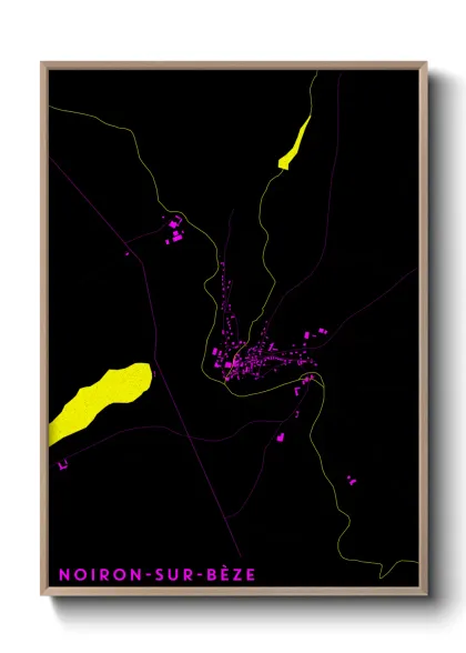 Une affiche de carte sur Noiron-sur-Bèze
