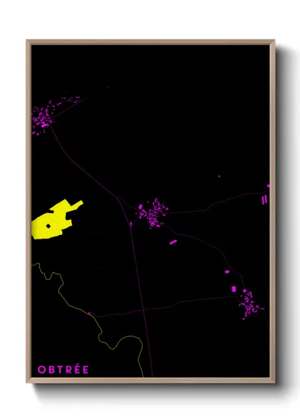 Une affiche de carte sur Obtrée