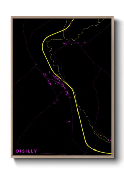 Une affiche de carte sur Oisilly