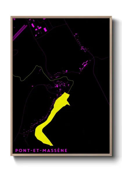 Une affiche de carte sur Pont-et-Massène