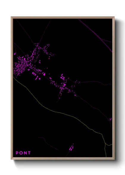 Une affiche de carte sur Pont