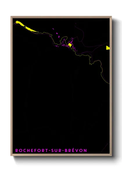 Une affiche de carte sur Rochefort-sur-Brévon