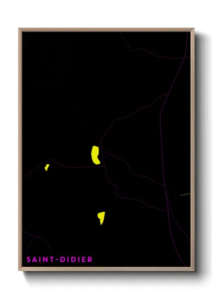 Une affiche de carte sur Saint-Didier