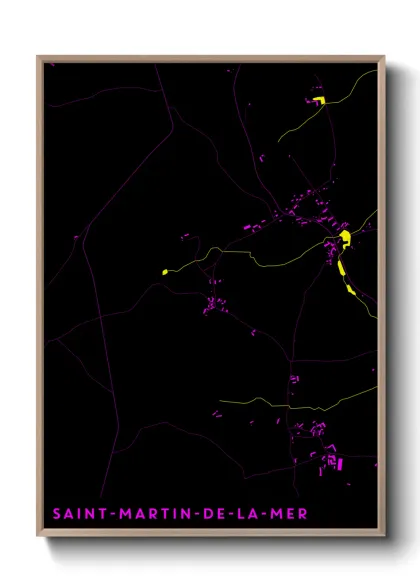 Une affiche de carte sur Saint-Martin-de-la-Mer