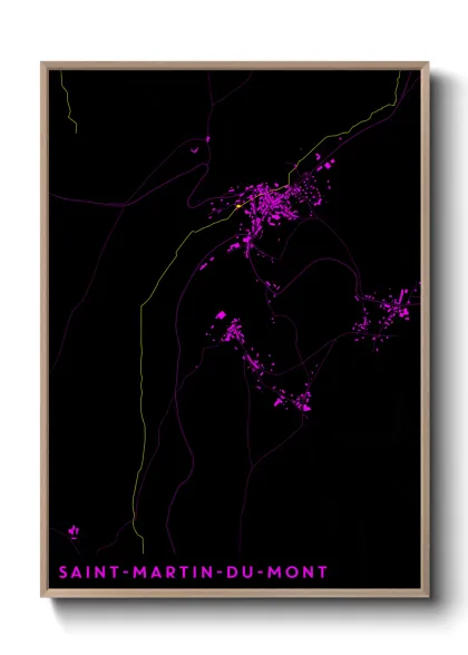 Une affiche de carte sur Saint-Martin-du-Mont