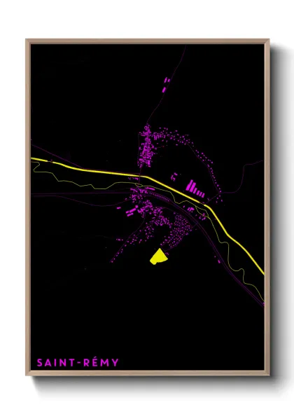 Une affiche de carte sur Saint-Rémy