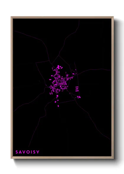 Une affiche de carte sur Savoisy