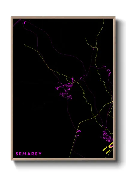 Une affiche de carte sur Semarey