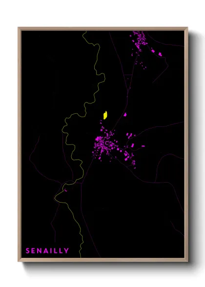 Une affiche de carte sur Senailly