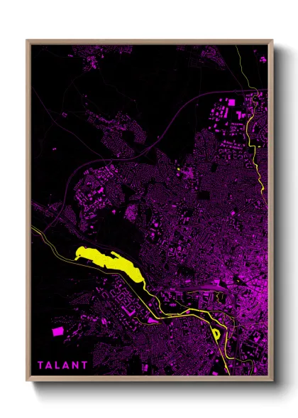 Une affiche de carte sur Talant