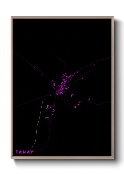 Une affiche de carte sur Tanay